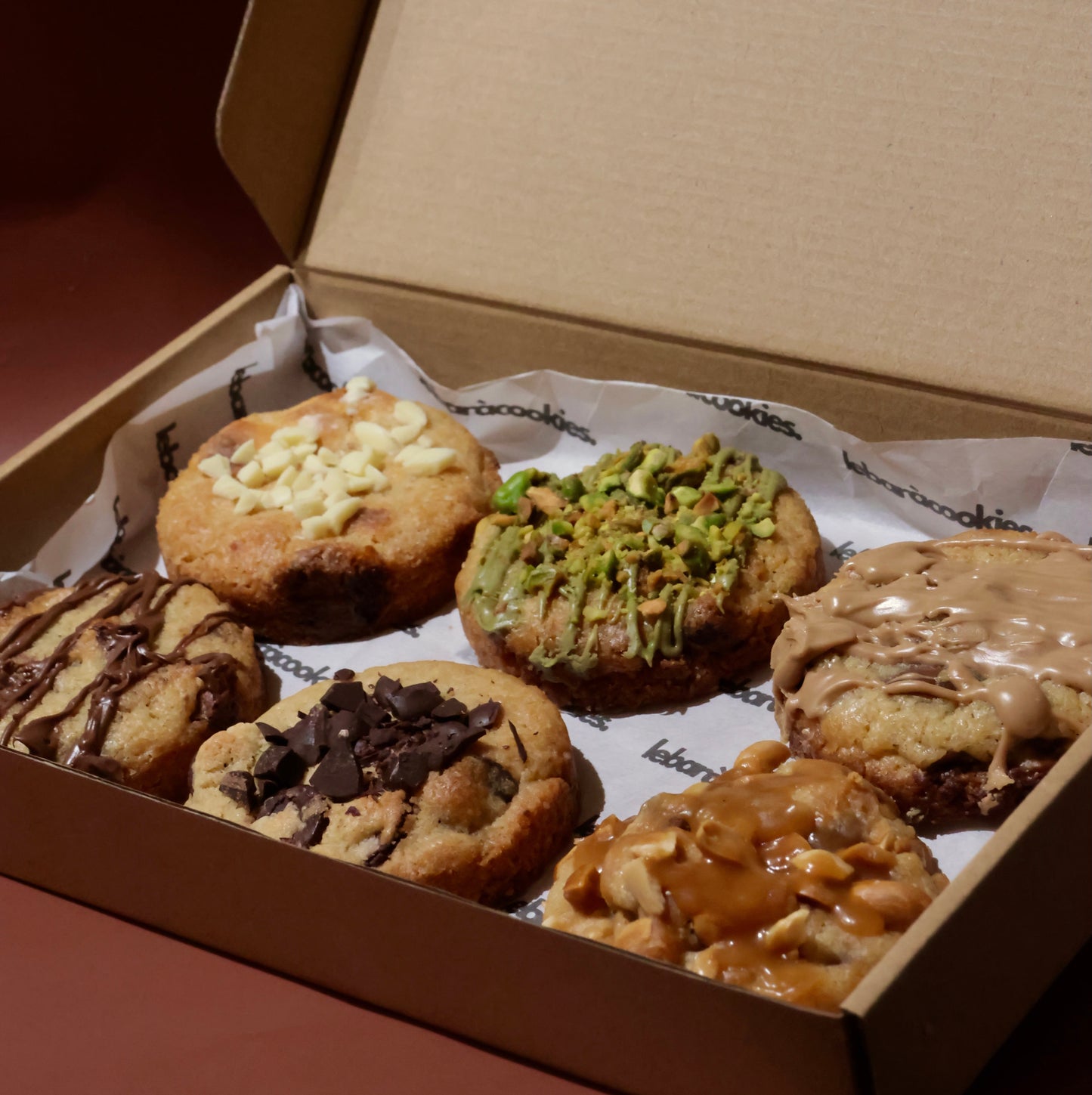 cookies box de 6 cookies.